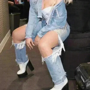 Distressed Denim Jeans